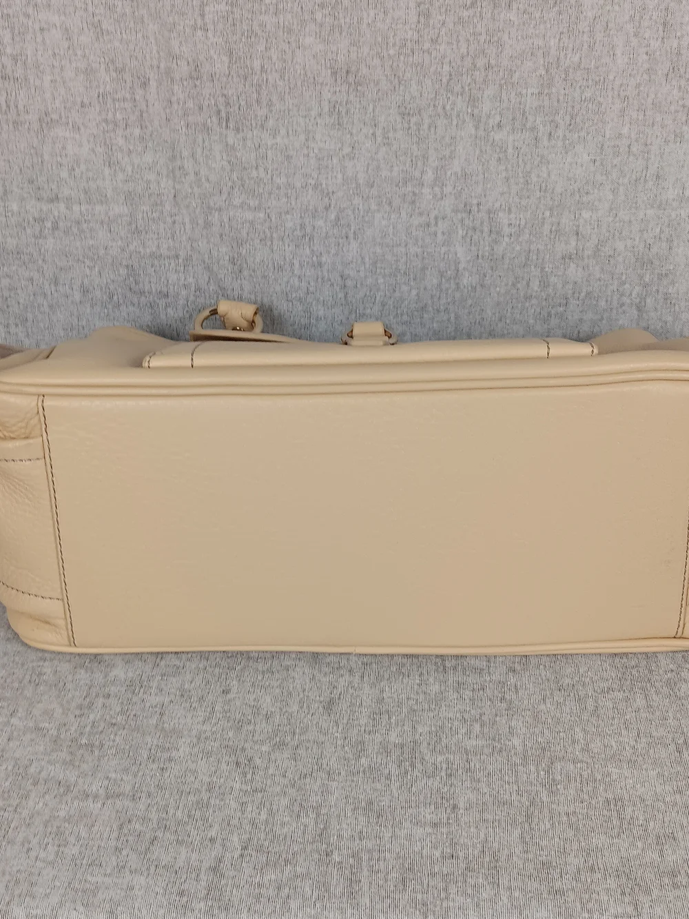 Vintage KATE LANDRY Boogie Bag Sand Leather Women's Satchel Handbag